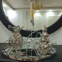 سینی آینه ای و دکوری