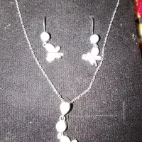 نقره گردنبند و گوشواره