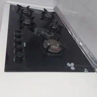 گاز رومیزی شیشه ای کاملا سالم در حد نو