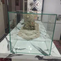 3عددباکس شیشه ای 37در37ارتفاع27نو