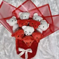 دسته گل  خرس رو میزی وباکسی