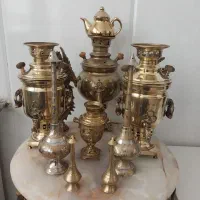 سماور قدیمی یک لیتری وگلاب پاش وغیره