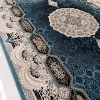 فرش ۹متری ۱۲۰۰شانه جفت تمام نخ گل برجسته