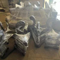 مبل استیل 7 نفره با میز غذاخوری 10 نفره وجلو مبلی|مبلمان خانگی و میز عسلی|باغستان, |دیوار