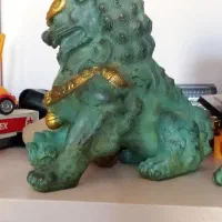 مجسمه برنز شیر فو|کلکسیون اشیاء عتیقه|اراک, |دیوار