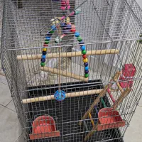 یک عدد قفس پرنده و کیف پرنده