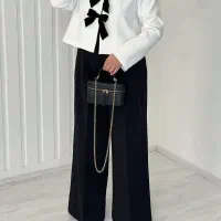 کت و شلوار کراپی دخترانه و زنانه مجلسی جین ۶و۱۲