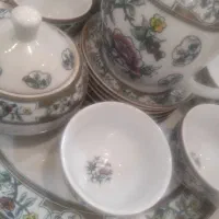 سرویس کشمیر انگلیسی و دیس قلم ابی|کلکسیون اشیاء عتیقه|مشهد, آزادشهر|دیوار