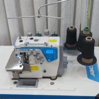 چرخ خیاطی صنعتی راسته دوز و سردوز 5 نخ جک گارانتی