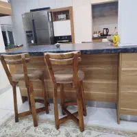 صندلی بلند تکیه گاه دوتایی اپنی صندلی جزیره اوپن|صندلی و نیمکت|قدس, شهرک فرزان|دیوار