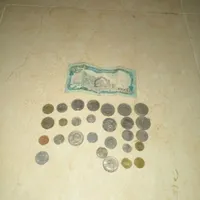 سکه قدیمی خارجی وآهنی واسکناس ۱۰۰۰۰ هزارافغانی