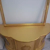 آینه کنسول ورق طلا|بوفه، ویترین، کنسول|تبریز, |دیوار