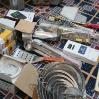 یک سری لوازم فست فودی