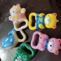 اسباب بازی عروسک های گوشتی کوچکو جغجغه و ماشین