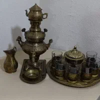 ست کامل سماور ذغالی کاملا سالم استفاده نشده
