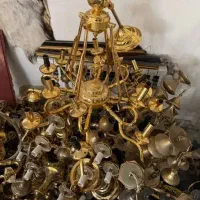 معامله لوستر برنجی آب طلا کیلویی 1400