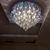 لوستر کریستال و استیل