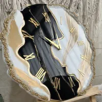 ساعت دیواری رزینی با جاکلیدی رایگان|ساعت دیواری و تزئینی|فارسان, |دیوار