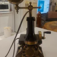 تلفن انتیک قدیمی والتر هندلی دکوری برنز سلطنتی