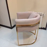 دو عدد مبل تک صورتی طلایی استیل|مبلمان اداری|تهران, سردارجنگل|دیوار