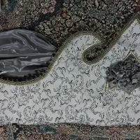 کتیبه پرده .دو عدد کناره والان  پرده و ‌پرده حریر|پرده، رانر، رومیزی|ابهر, |دیوار