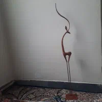 مجسمه غزال فلزی