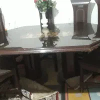 میزناهارخوری ۶نفره رنگ قهوه ای