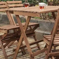 میز و صندلی چوبی تاشو مقاوم کافه رستوران