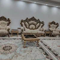 مبل سلطنتی 9 نفره همراه با نهار خوری 8 نفره|مبلمان خانگی و میز عسلی|قرچک, شهرک الحدید|دیوار