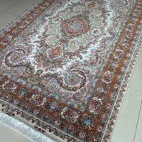 جفت فرش ۶متر ۶۰رج دستباف تبریز ۹۰٪ابریشم شرایطی