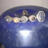 انگشتر نقره ۹۰ فقط باسنگهای معدنی واصیل باتعقیر