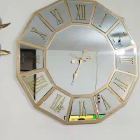 ساعت دیواری آینه ای سالم موتور اصل ژاپن