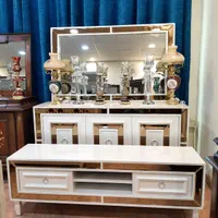 آینه و کنسول و شمعدان میز تلویزیون کد (۱)
