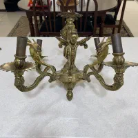 ست لوستر و دیوارکوب برنزی آنتیک ودو عدد لوسترسقفی|لوستر و چراغ آویز|تهران, تهرانویلا|دیوار