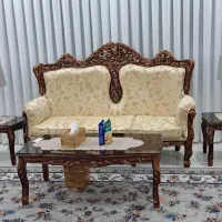 مبل سلطنتی ۹ نفره با بهترین چوب|مبلمان خانگی و میز عسلی|مشهد, کوشش|دیوار