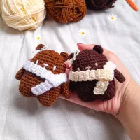 عروسک خرس بافتنی (دستباف)