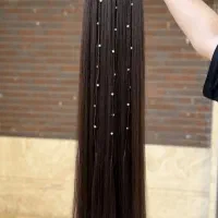 دم اسبی فیک با شاخه های مرواریدی