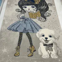 فرش اتاق خواب طرح برجسته دخترونه|فرش|مشهد, آزادشهر|دیوار