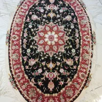 فرش دستبافت زرع نیم بعضی علیا مشکی ۵۰رج