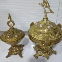 شکلات خوری و قندون برنجی