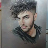پرتره طراحی چهره  و نقاشی چهره سیاهقلم رنگی|تابلو، نقاشی، عکس|شیراز, قصرالدشت|دیوار