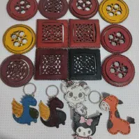 آینه وجاسوئیچی چرمی