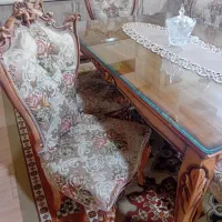 مبلمان سلطنتی ۹ نفره همراه با نهار خوری ۶ نفره|مبلمان خانگی و میز عسلی|دهلران, |دیوار
