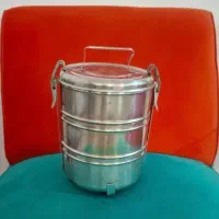 ظرف غذای تمام استیل ، محکم و با دوام ، سه طبقه