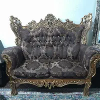 مبل سلطنتی سالم با عسلی و جلو مبلی