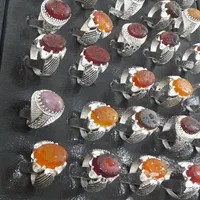 فروش انگشتر زنانه ومردانه  نقره روش نگین عقیق اصل|زیورآلات و اکسسوری|کیار, |دیوار