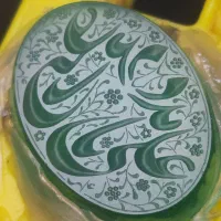 انگشتر نقره با نگین عقیق خطی دستنویس طاها ظهیری