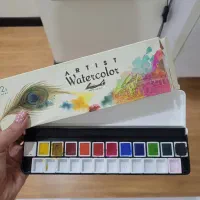 آبرنگ ۱۲ رنگ آقامیری
