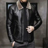 کاپشن چرم خارجی کامل داخل خز NO1 تکی به قیمت عمده|لباس|یاسوج, |دیوار