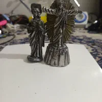 دو عدد مجسمه سربی مسیح ومریم